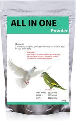 Liovsiso All In One Pigeon Medicine Powder packaging for easy use and care.