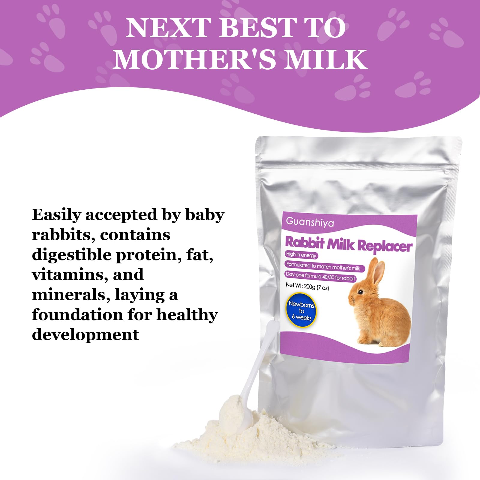 Liovsiso rabbit milk replacer dissolves easily for gentle feeding in newborns
