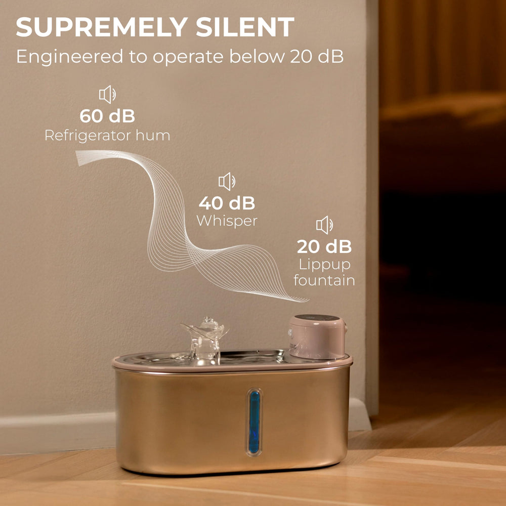 LIPPUP 108 oz capacity reduces refills for busy households with multiple pets.