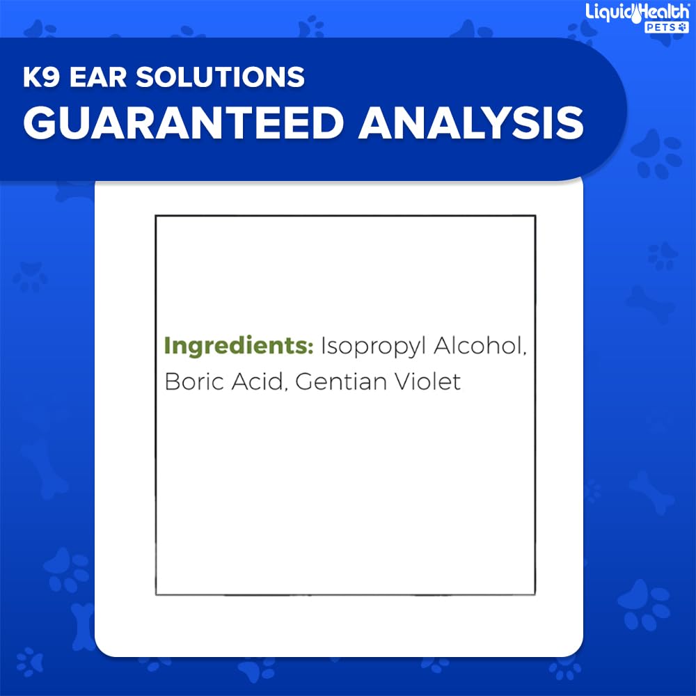 LIQUIDHEALTH K9 Ear Cleaner after bath helps maintain clean, deodorized ears.