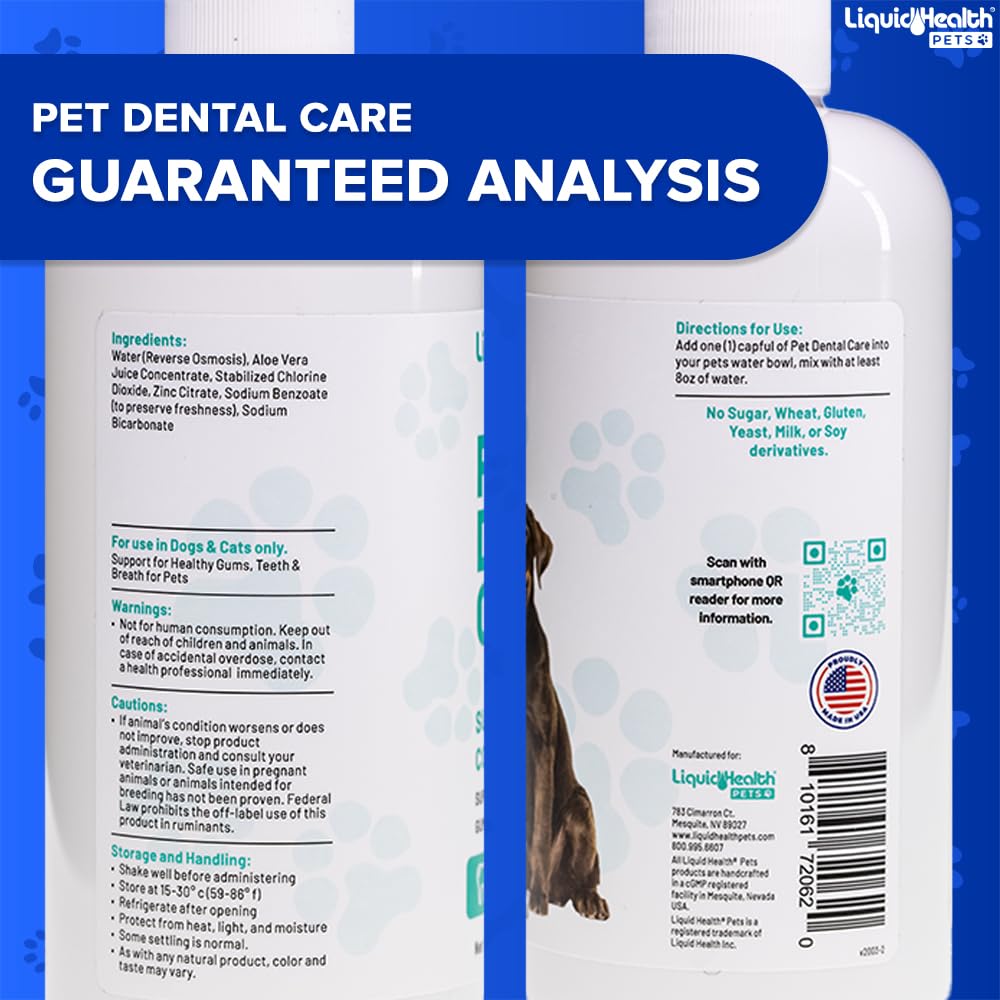 LIQUIDHEALTH Pet Dental Care Water Additive two-pack box offers value for families
