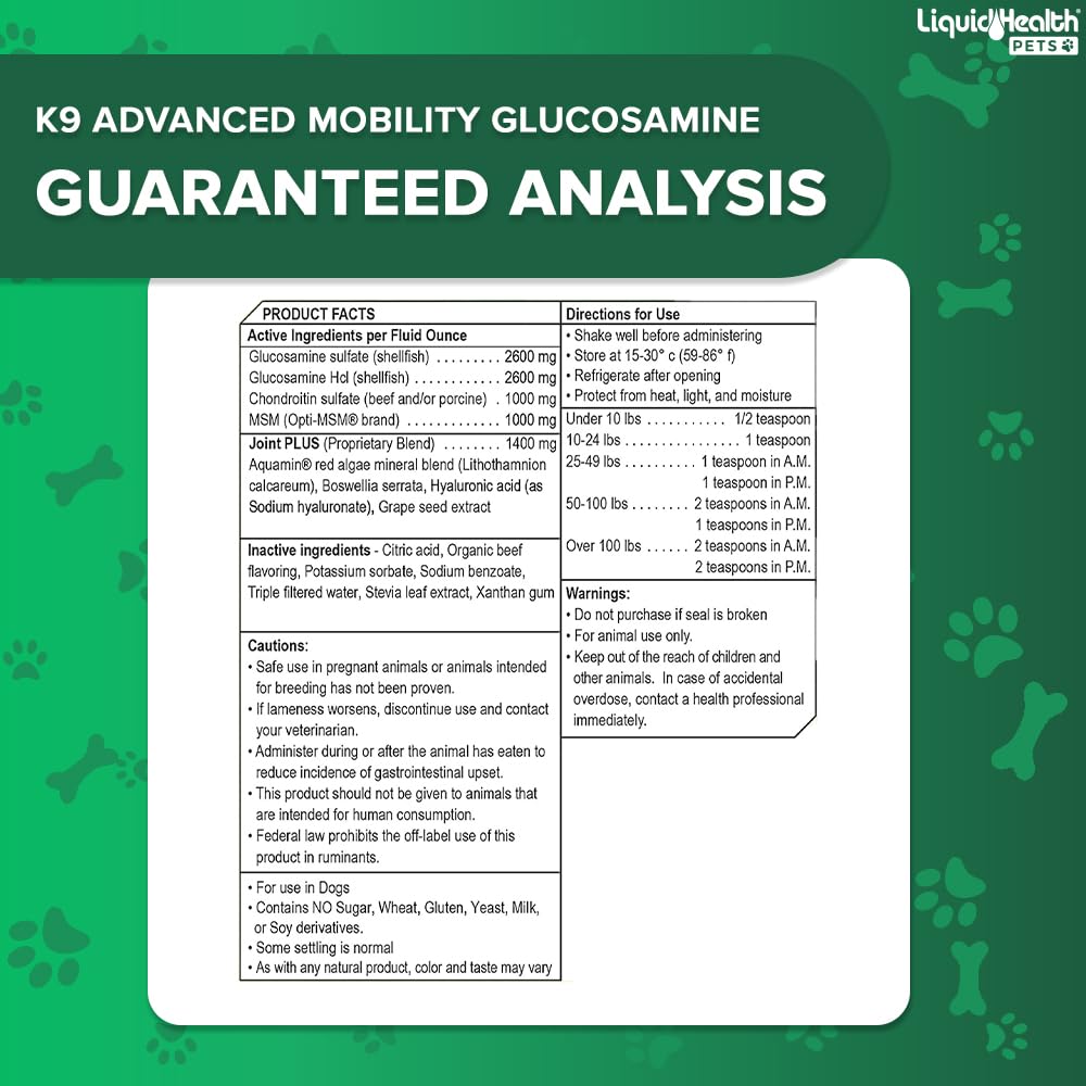 LIQUIDHEALTH K9 Advanced Mobility for senior dogs in action.