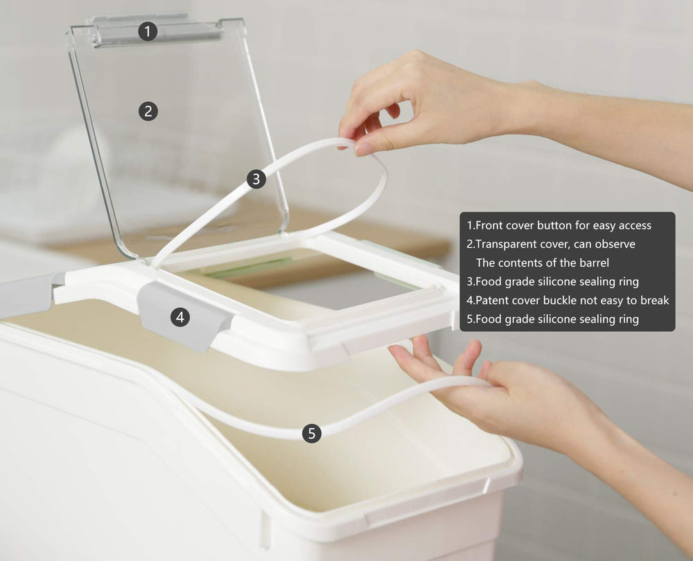 LISM lid seal close-up demonstrates six-buckle airtight closure