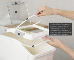 LISM lid seal close-up demonstrates six-buckle airtight closure