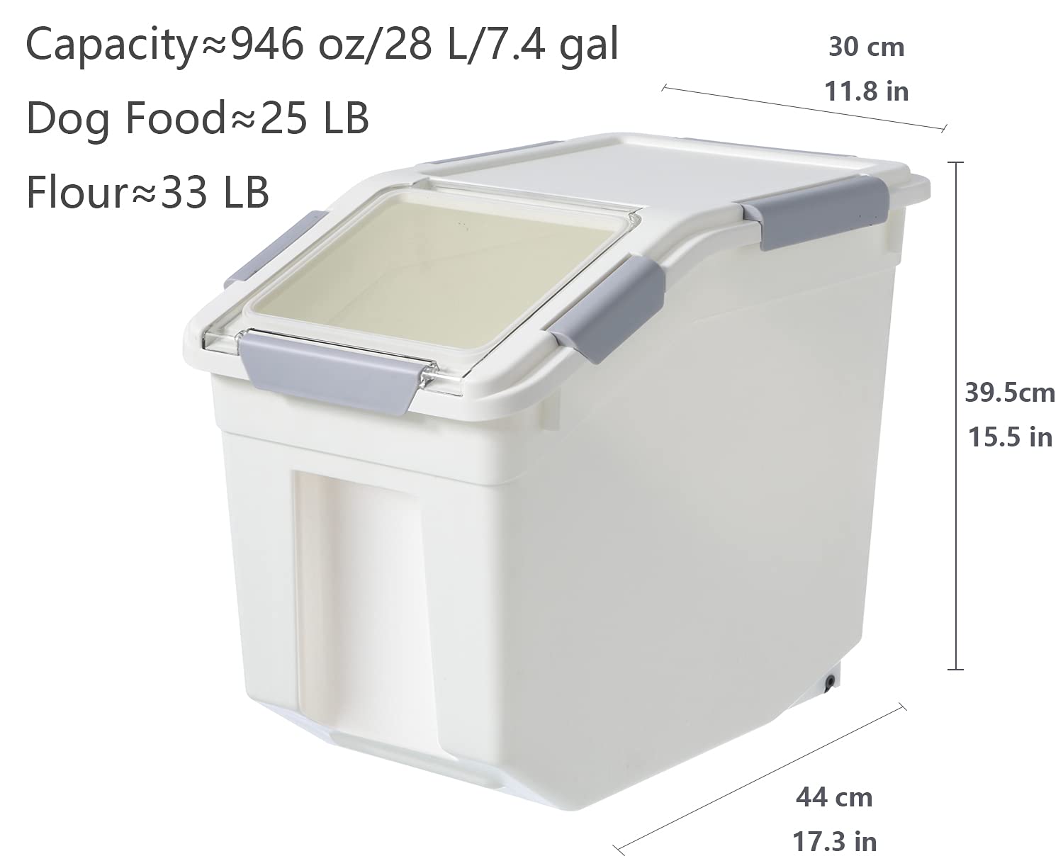 LISM two containers with scoops help organize pantry efficiently