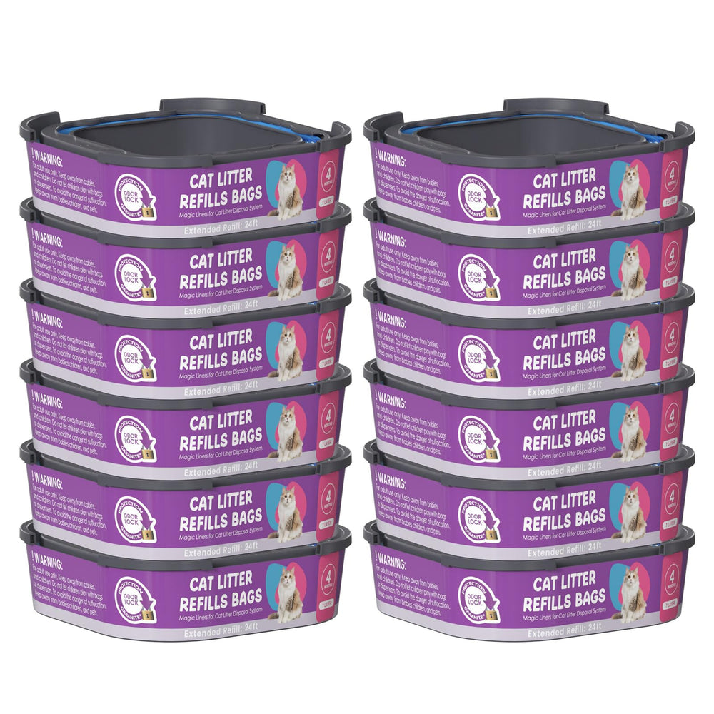 Lisyee cat litter refill cartridges standard compatibility for cleaner waste containment