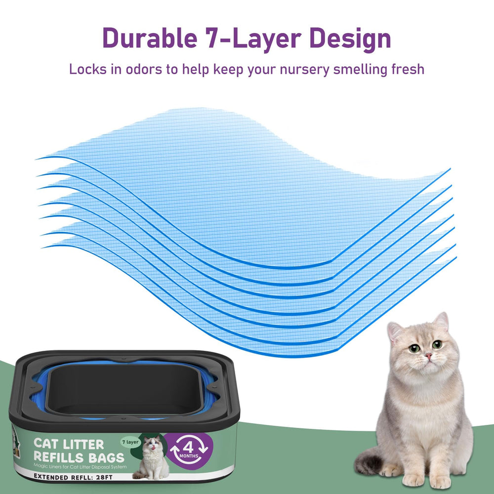 Lisyee durable, leak-proof bags prevent tears during disposal.