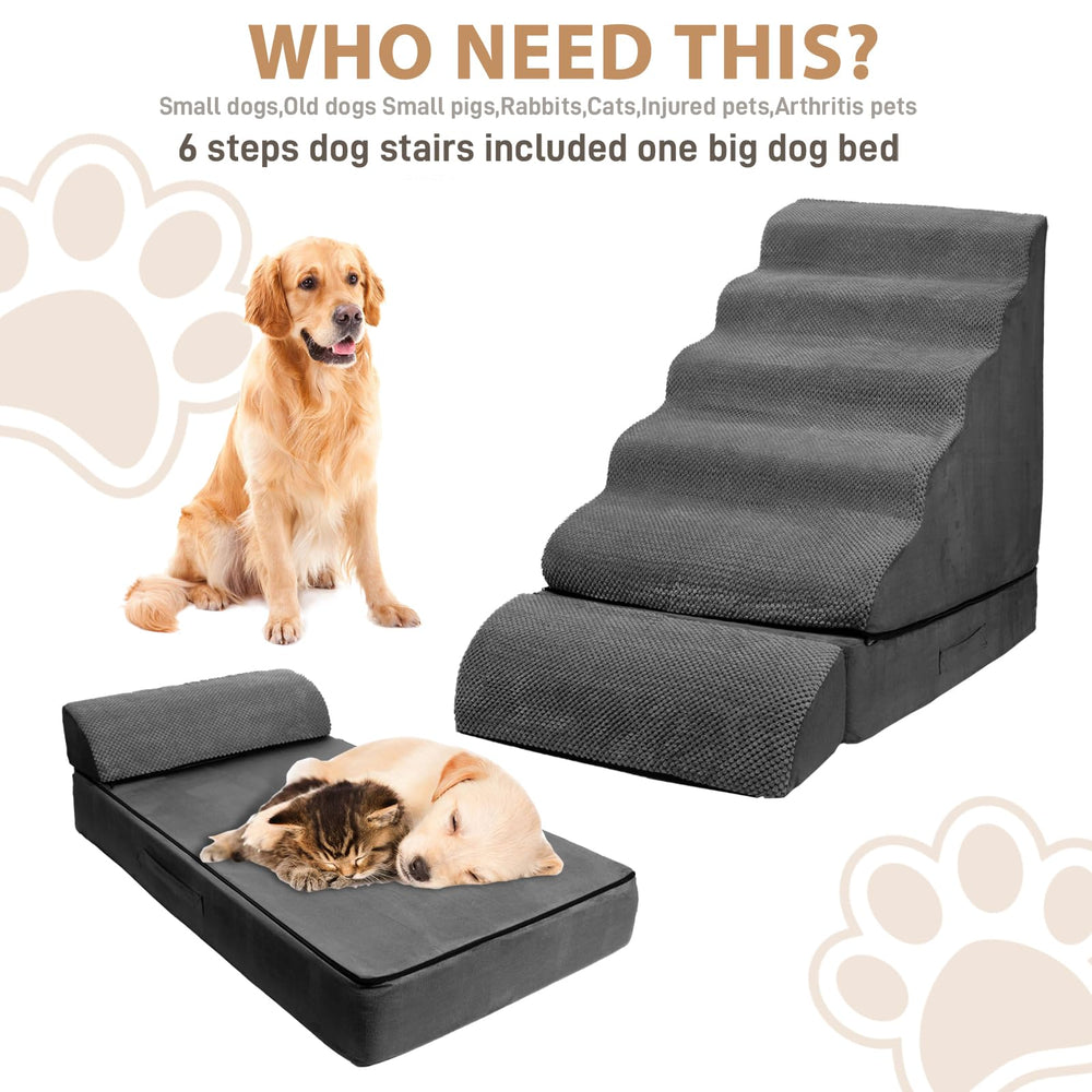 LitaiL dog stairs easy-clean cover is machine washable for hygienic use.