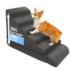 LitaiL dog stairs memory-foam steps offer comfortable incline for tired joints.
