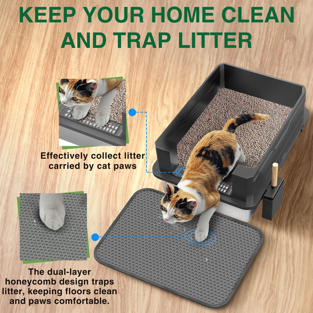 Lites XXXL litter box tall walls for odor containment and mess control