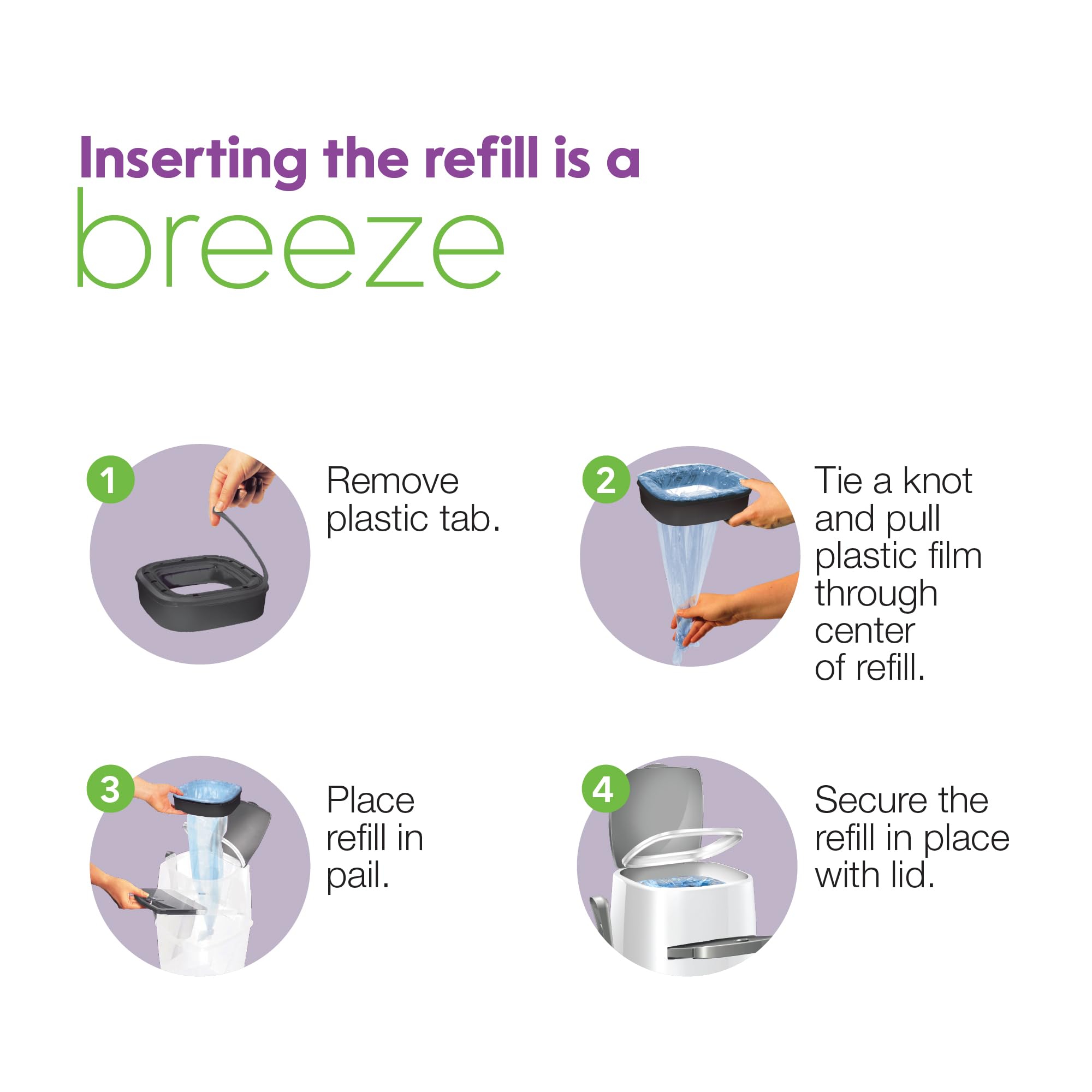 Litter Genie odor locking film closeup shows strong barrier against smells.