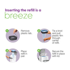 Litter Genie odor locking film closeup shows strong barrier against smells.