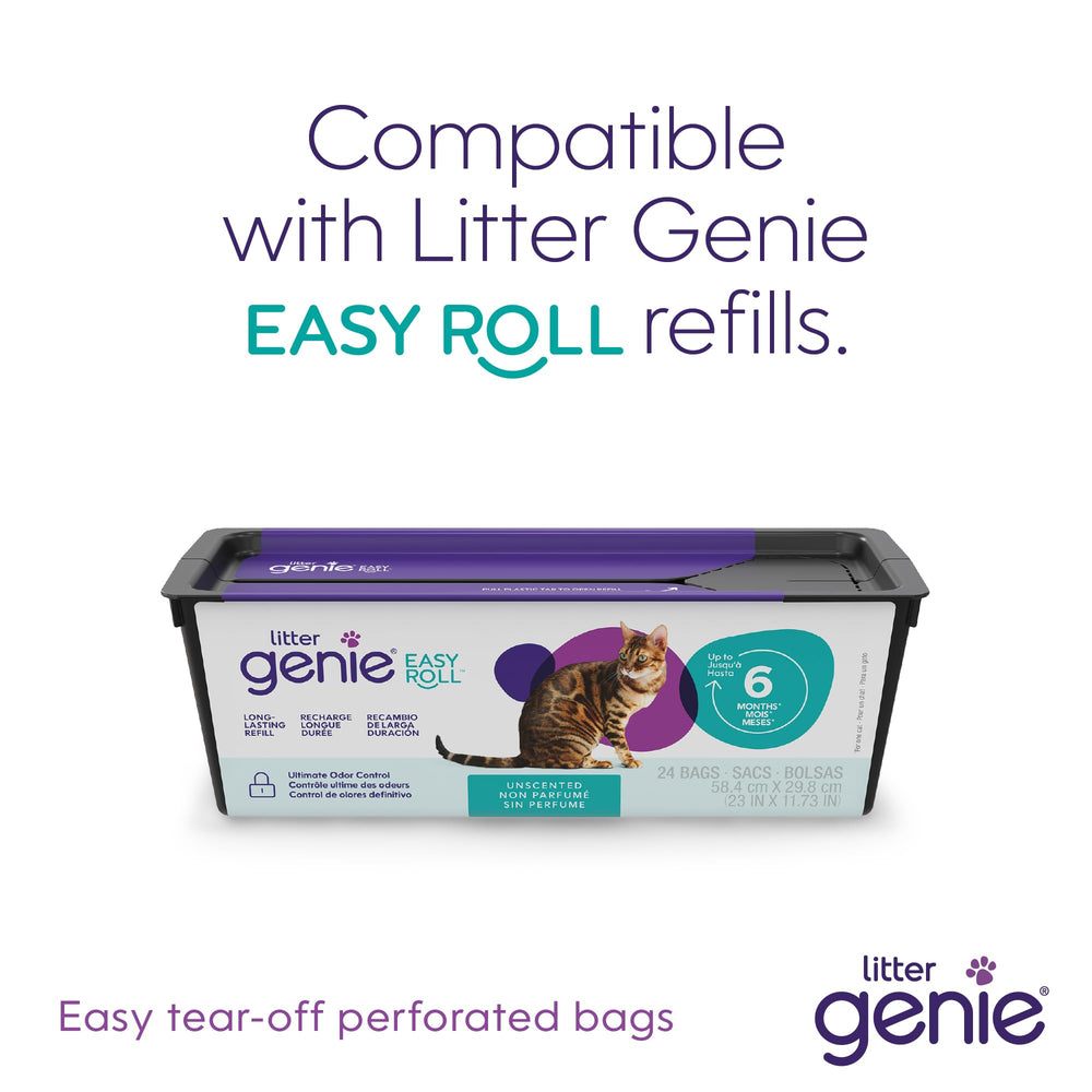 Litter Genie one-cat eight-day capacity example.