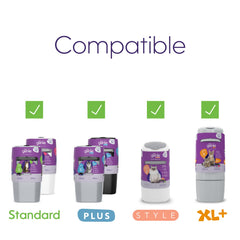 Litter Genie pail with refill shown for easy odor control.