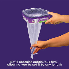 Litter Genie pail with refill cartridge ready for easy installation.