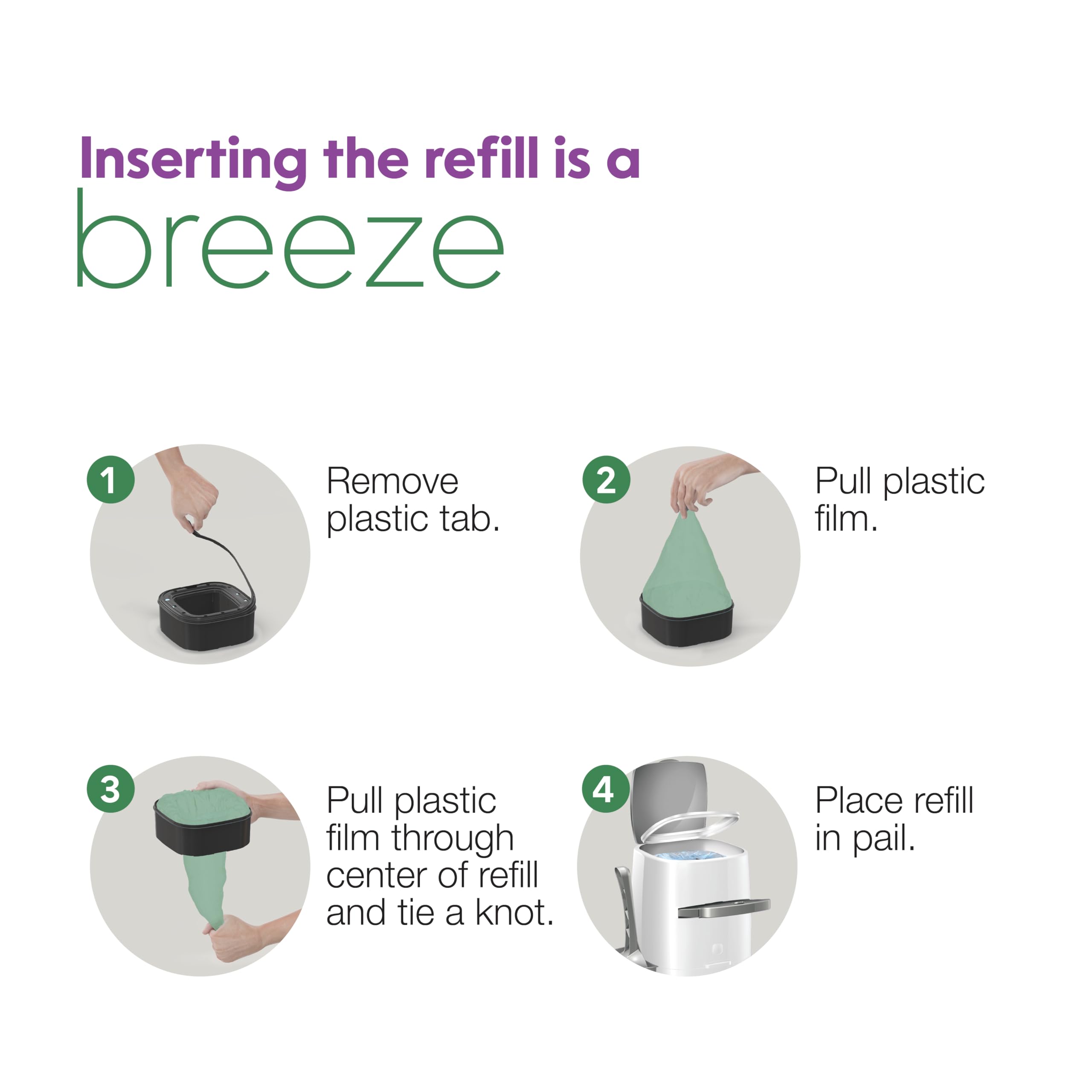 Litter Genie up to four months supply helps minimize bag changes.