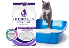 Litter Pearls fragrance-free silica gel crystals gentle for sensitive cats.