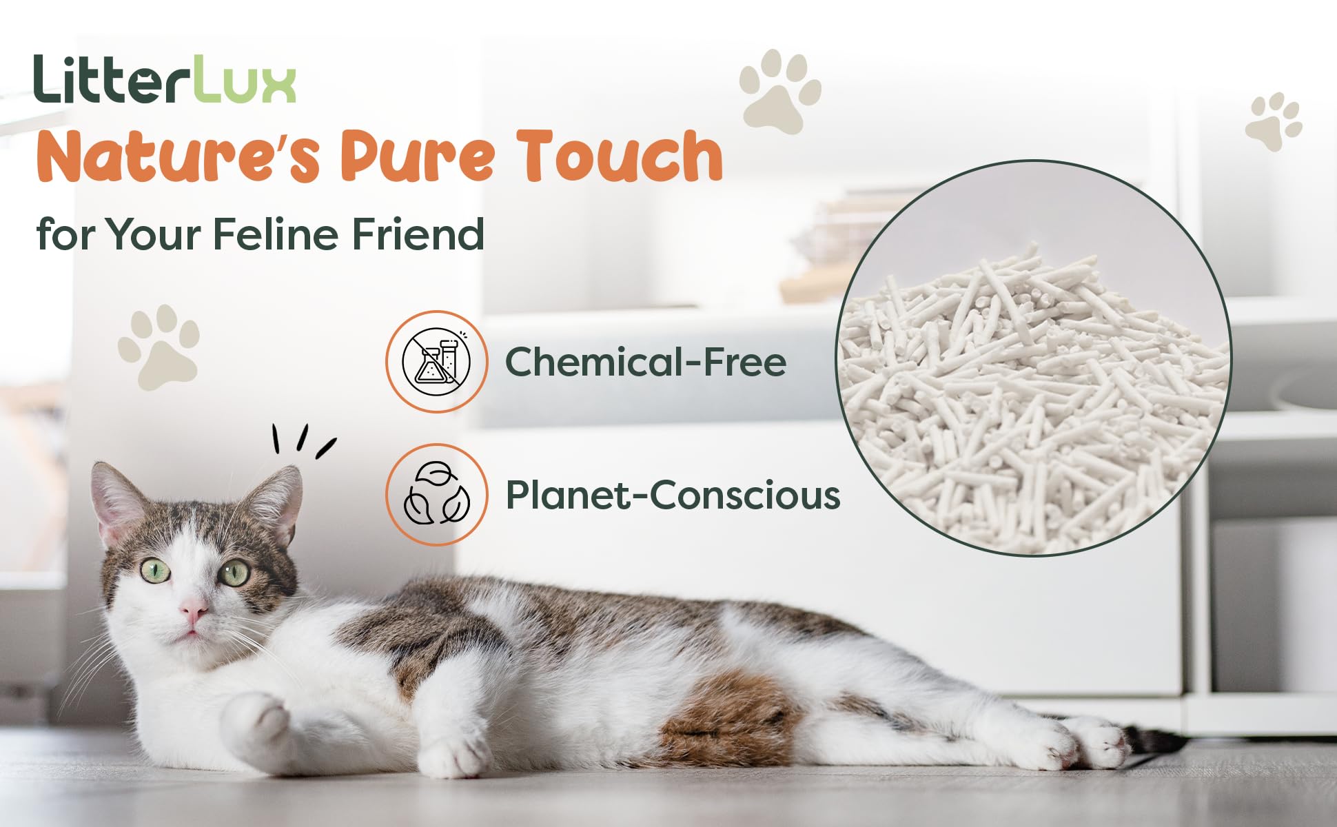 LitterLux Tofu Cat Litter comes in 11lb packaging for convenient home use.