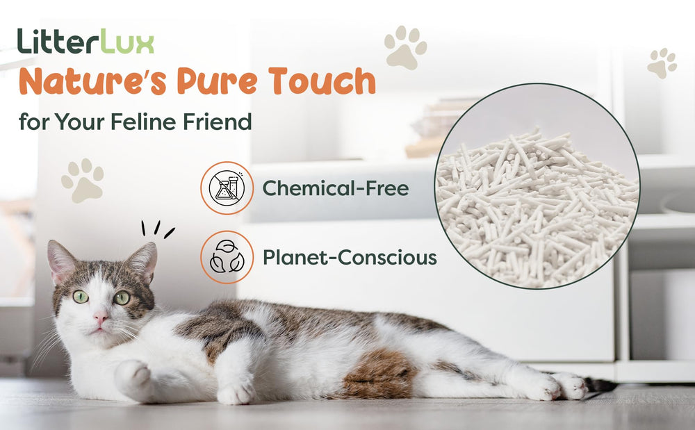 LitterLux Tofu Cat Litter comes in 11lb packaging for convenient home use.