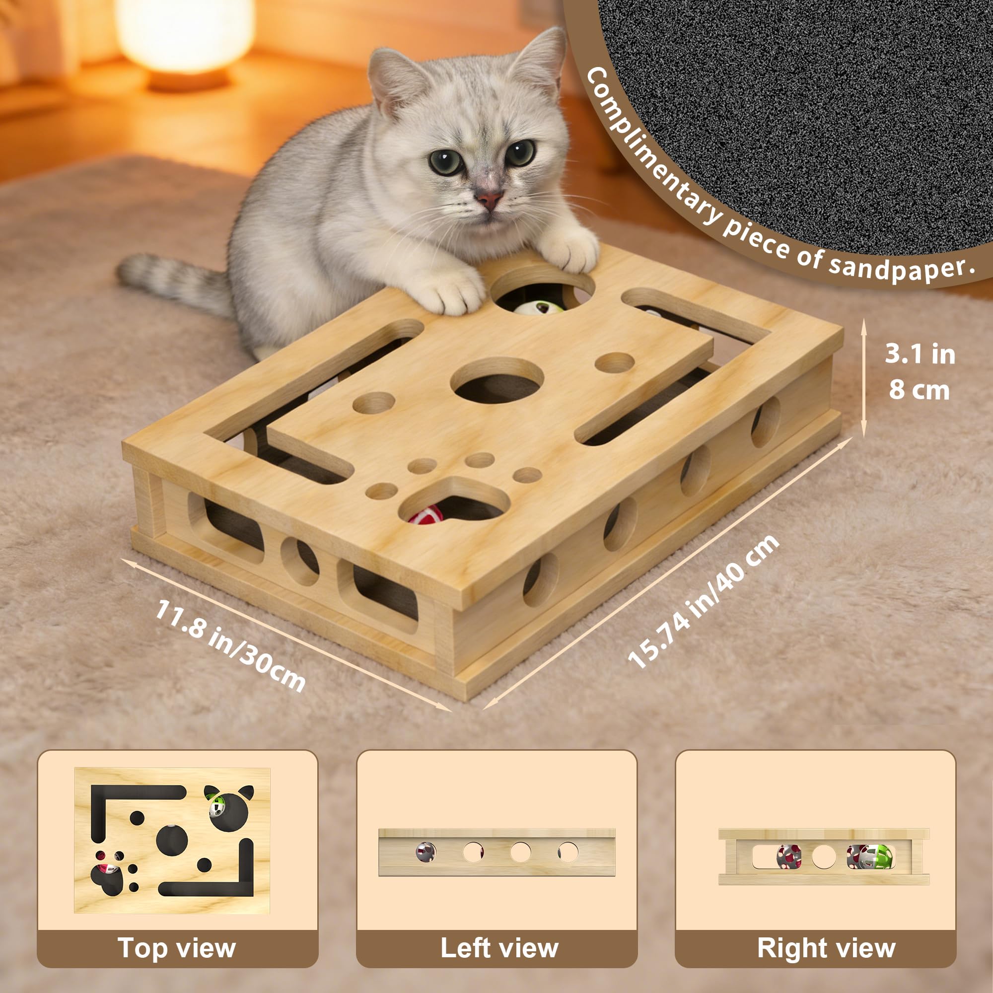Livanira XL Cat Nail File Box full layout demonstrates size and design.