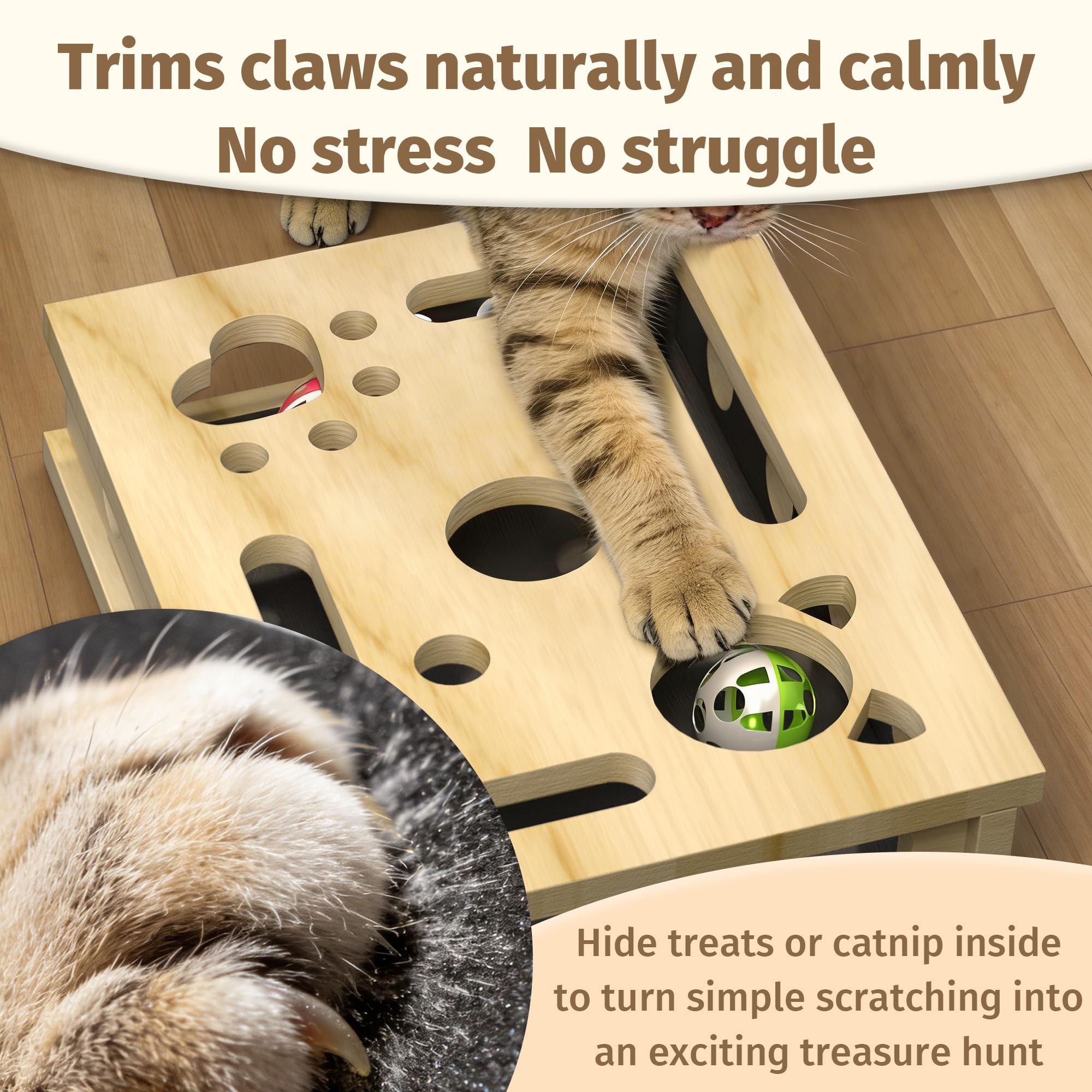 Livanira XL Cat Nail File Box replaceable filing pad extends grooming lifetime.