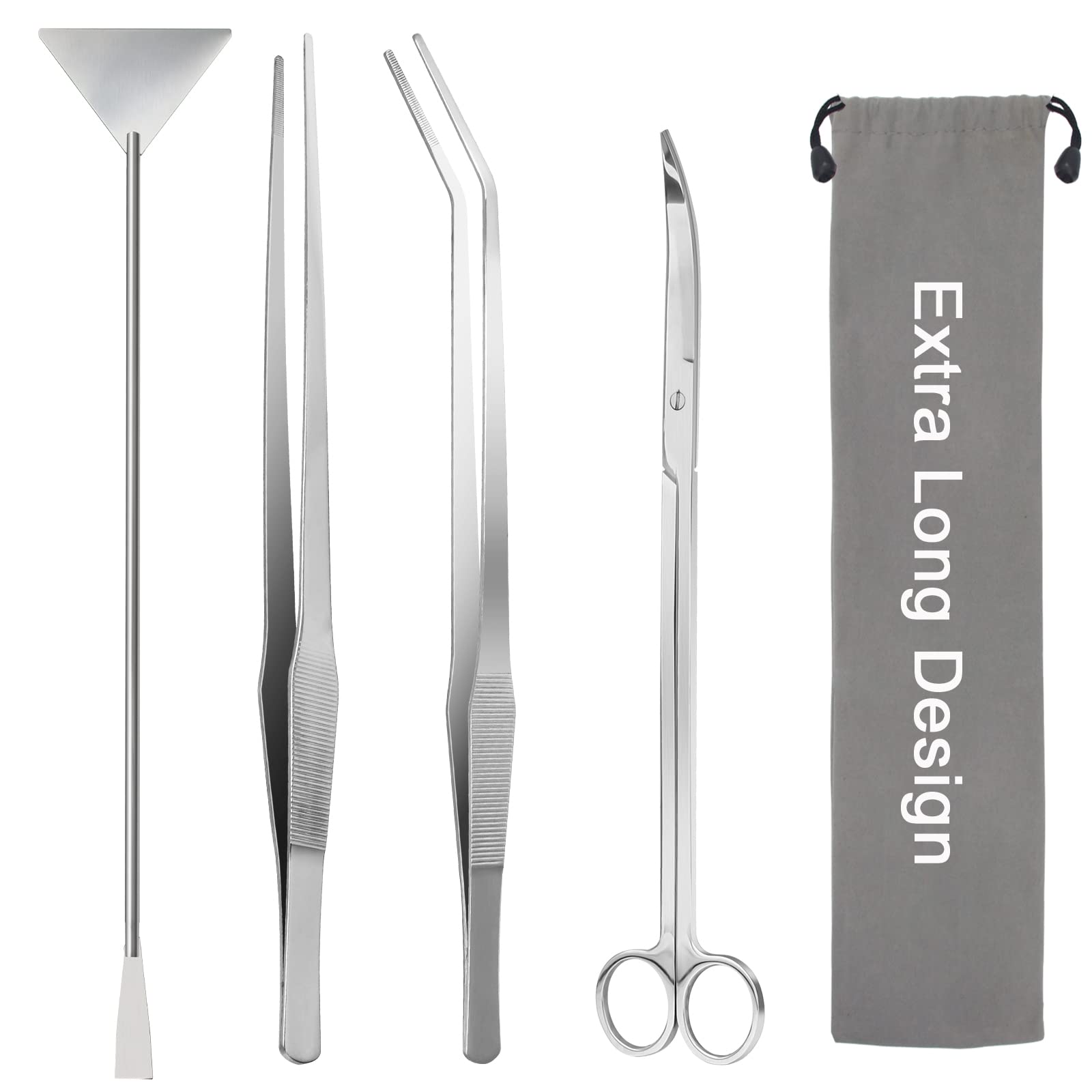 Liveek curved scissors trim delicate aquatic plants with precision.