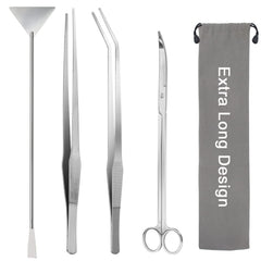 Liveek curved scissors trim delicate aquatic plants with precision.