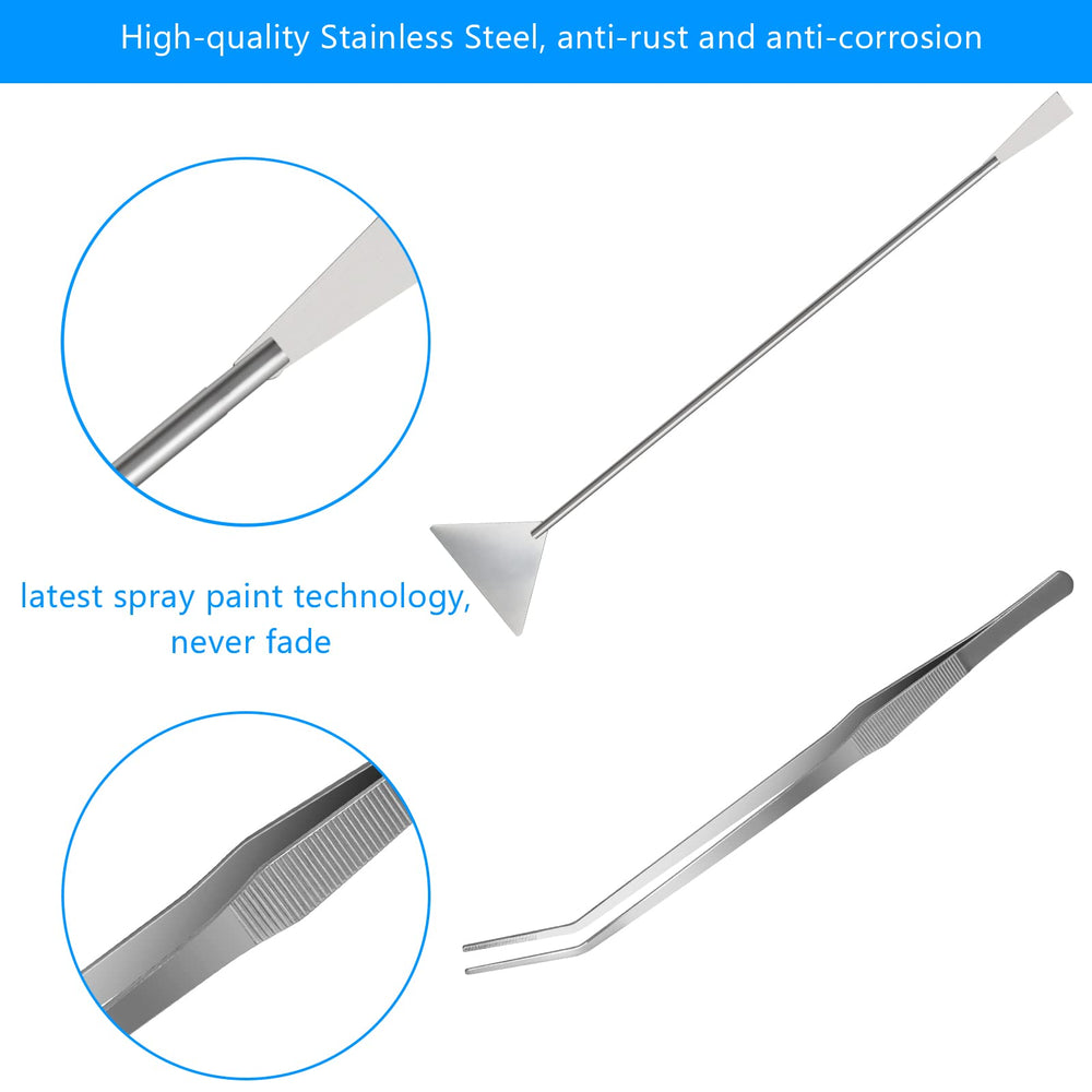 Liveek curved tweezers gently lift small stems.