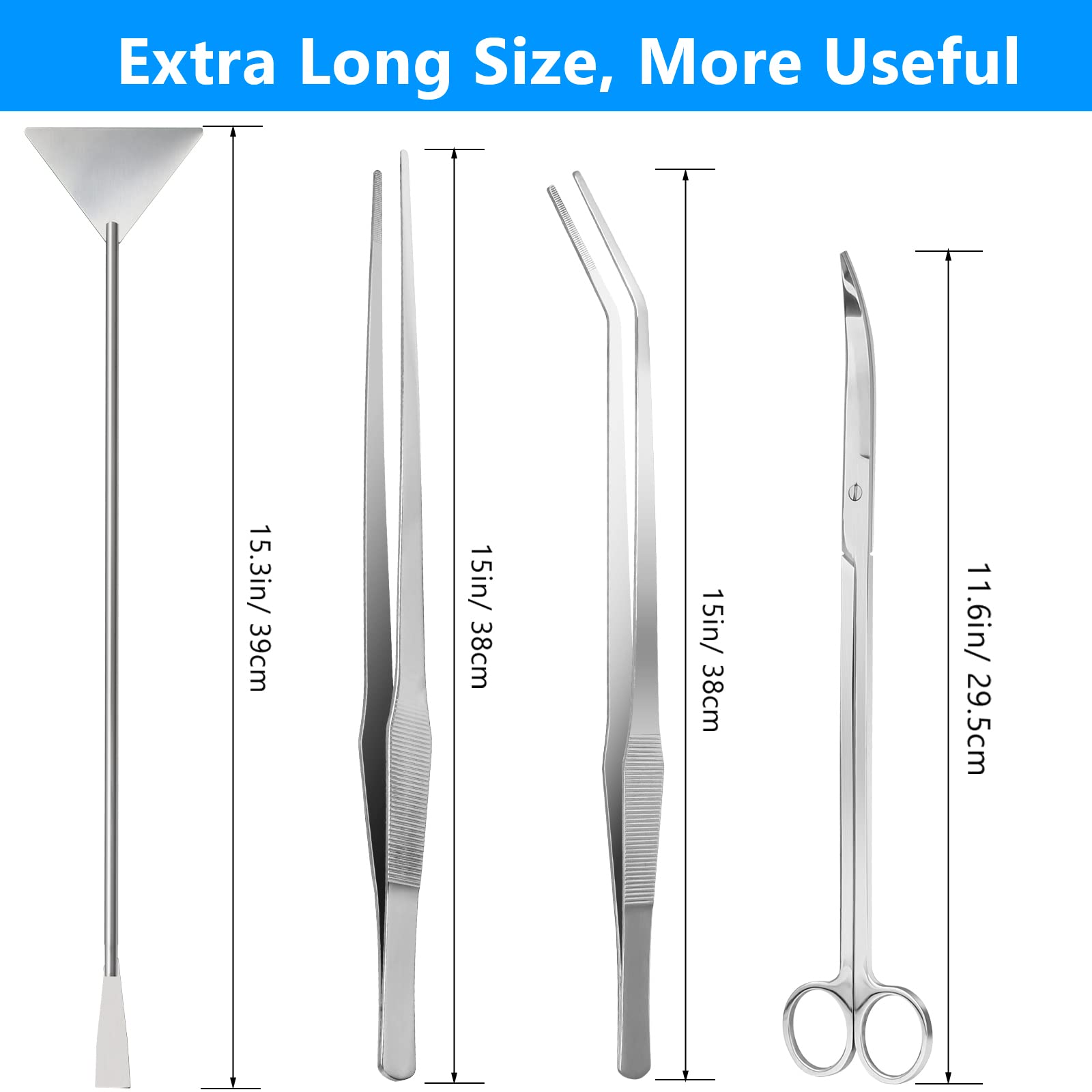 Liveek straight tweezers reach tight spots for placement.