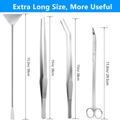Liveek straight tweezers reach tight spots for placement.