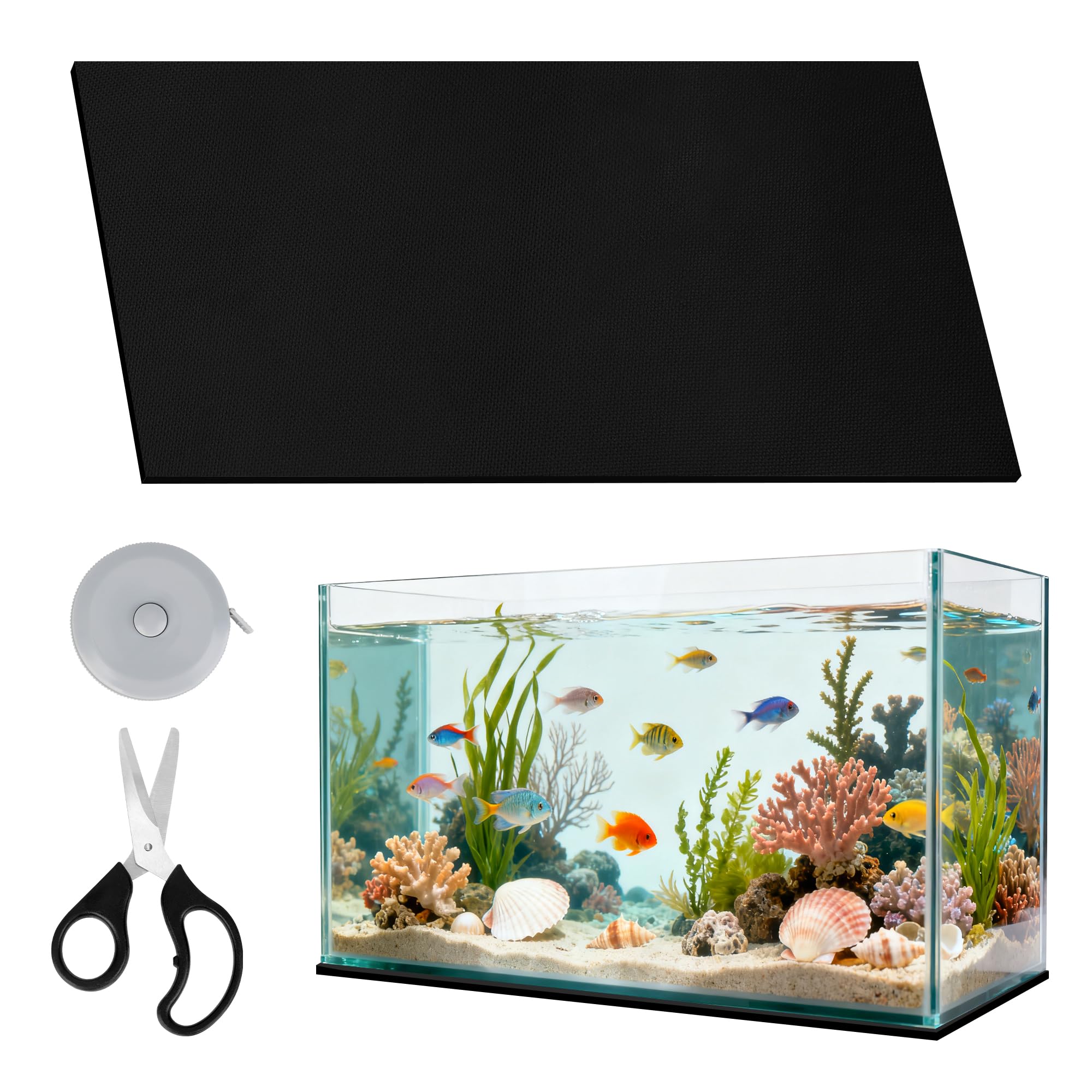 Liveek aquarium leveling mat under tank provides stability and even weight distribution.