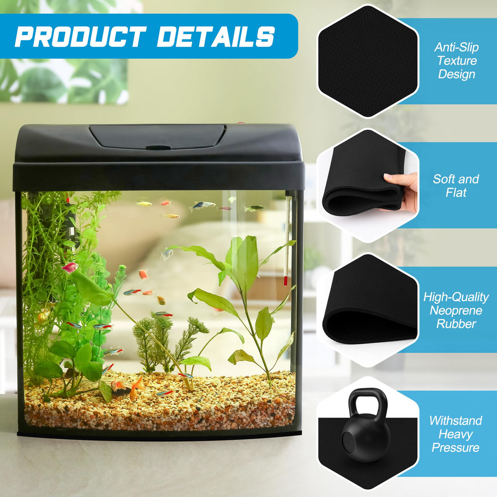 Liveek waterproof anti-slip pad keeps the aquarium stable during daily use.