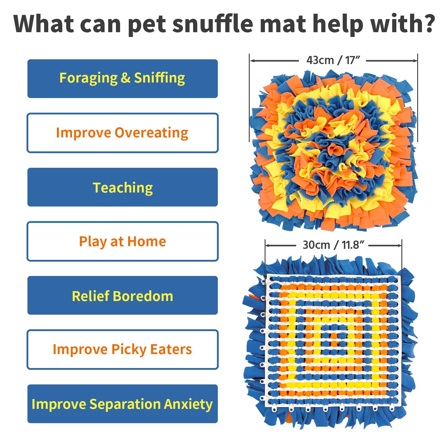 LiveKEY snuffle mat colorful yellow blue purple to stimulate scent-led play
