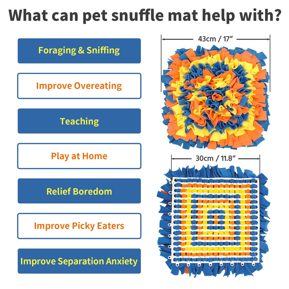 LiveKEY snuffle mat colorful yellow blue purple to stimulate scent-led play