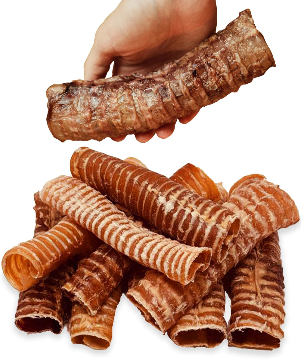 Lively Tails 100% Beef Trachea Chews bag showing natural texture and packaging.