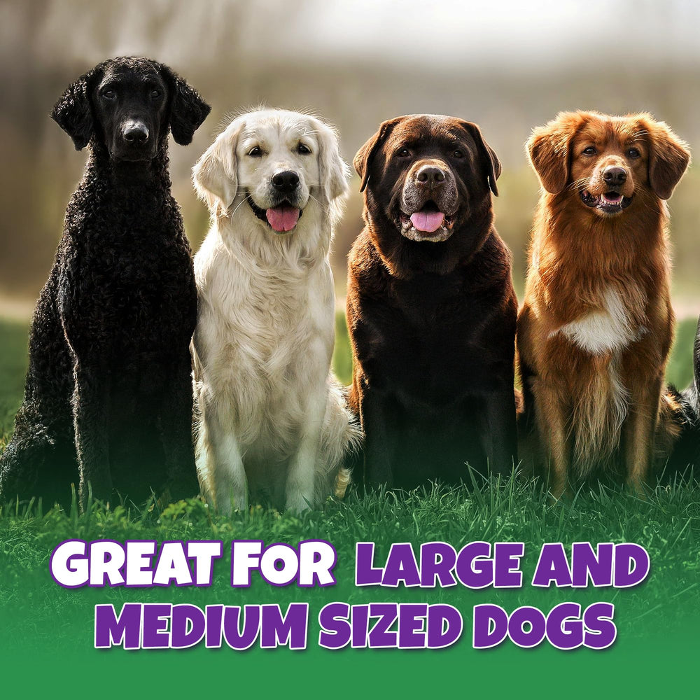 Lively Tails four-pack yak chews for large dogs, convenient value.