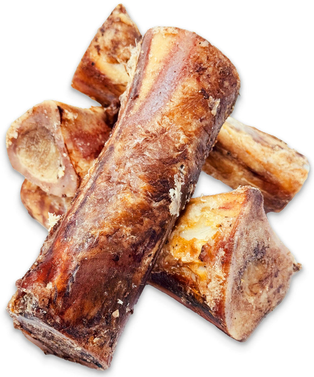 Lively Tails marrow bones for dogs, 6-inch long chew.