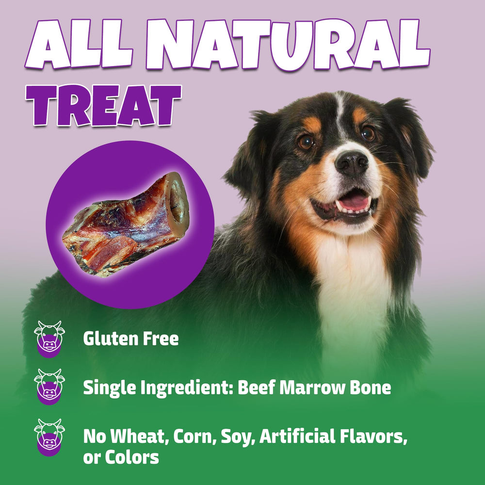 Lively Tails marrow bone exterior view, natural, protein-rich chew.