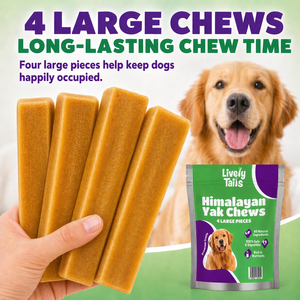 Lively Tails traditional Himalayan craftsmanship, authentic yak cheese chews.