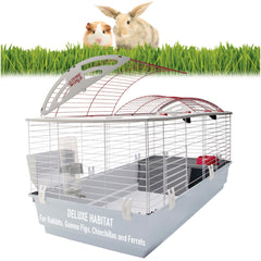 Living World Deluxe Habitat front wire door for easy access.