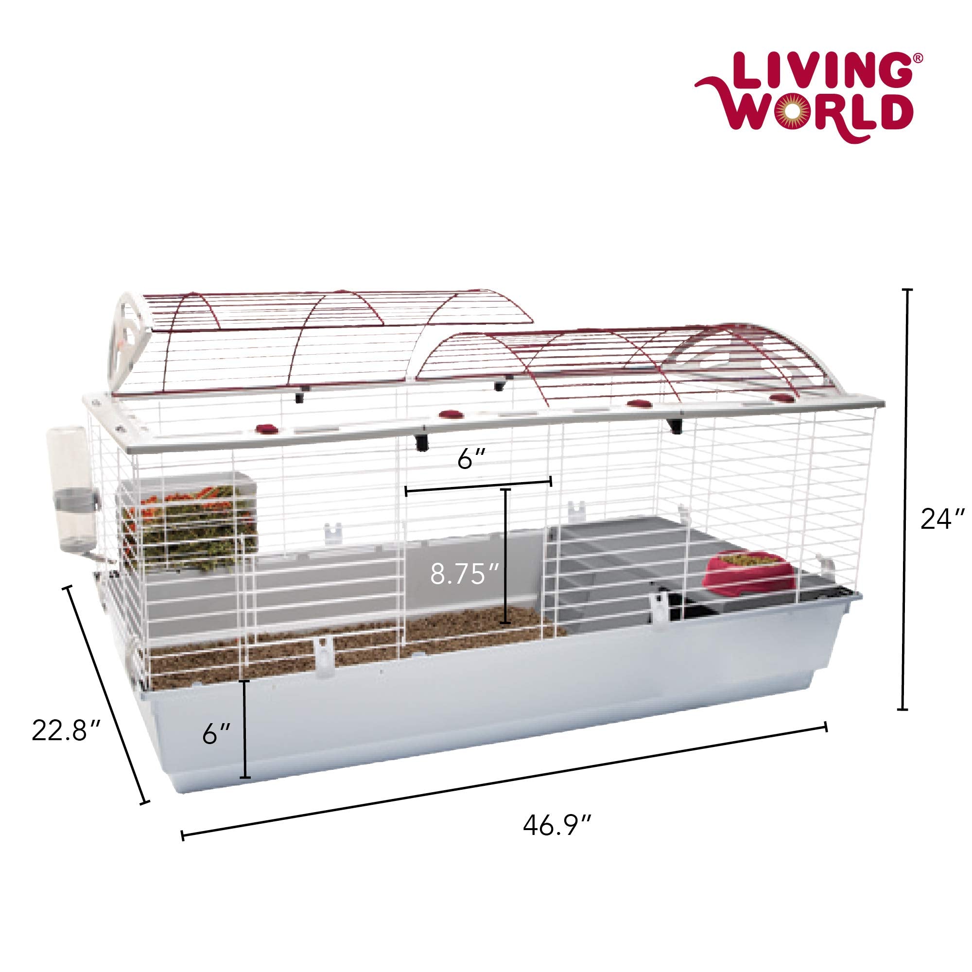 Living World Deluxe Habitat hideaway beneath balcony provides quiet retreat.