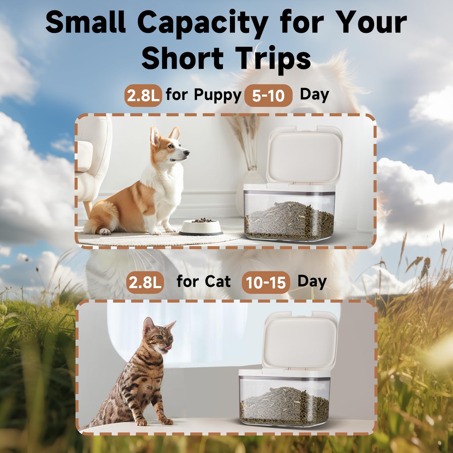 LivLab Mker versatile storage for dog food, cat food, treats, and staples