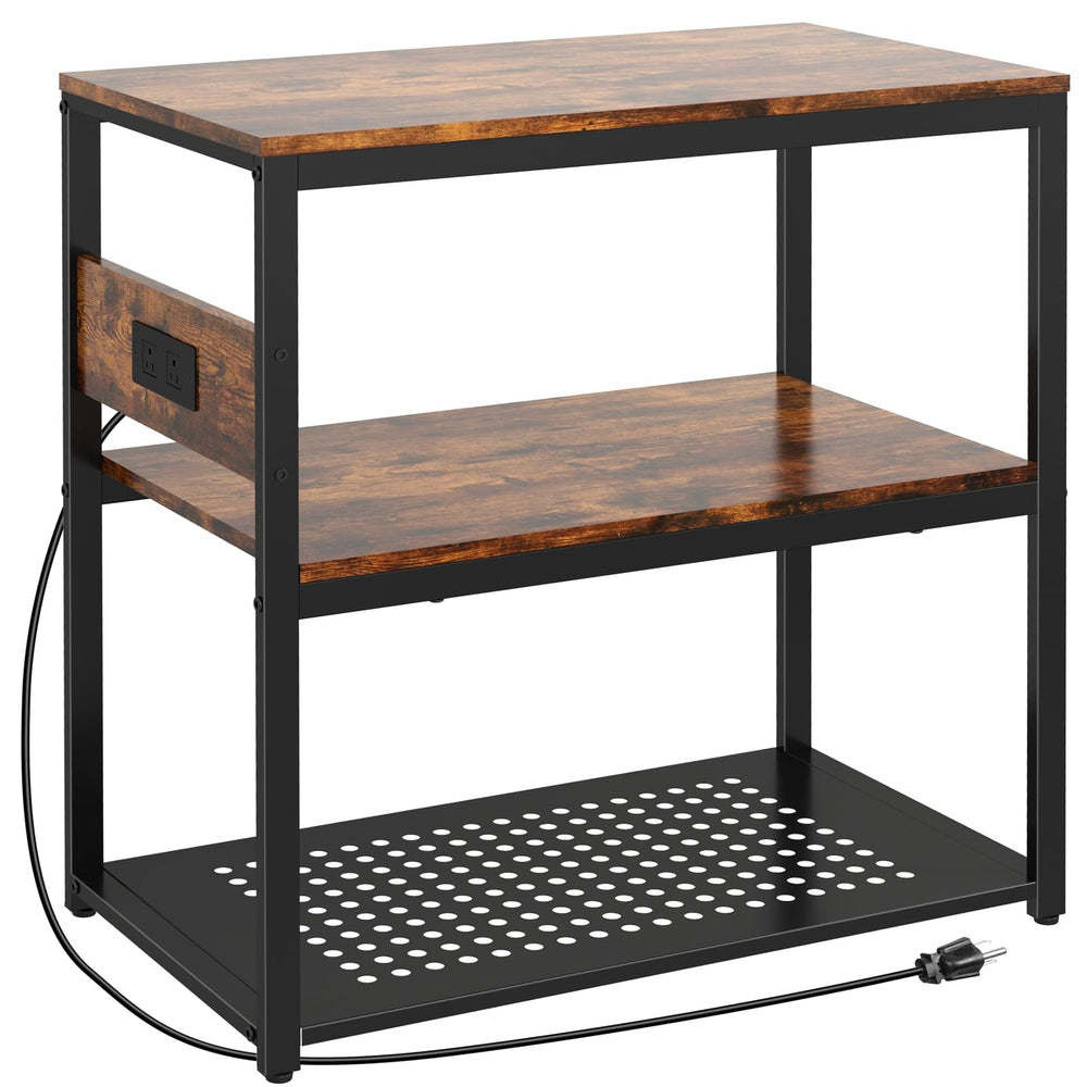 Livofloral 3-tier stand with power outlets for organized aquarium setups.