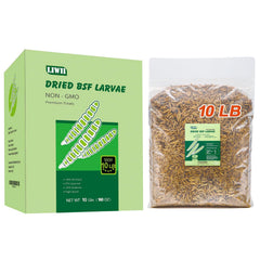 LIWII 10lb dried BSF larvae; high-protein feed for healthy hens