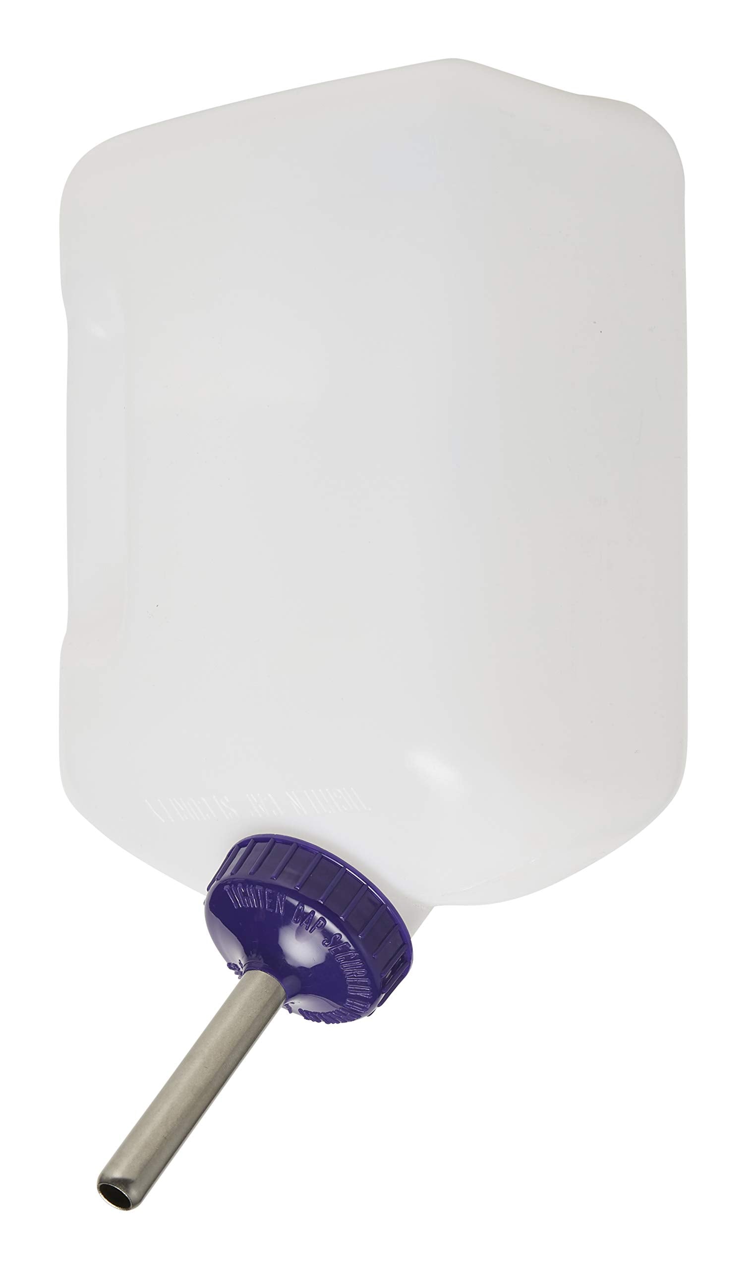 Lixit 304-grade stainless steel tube end with smooth tip protects pets.