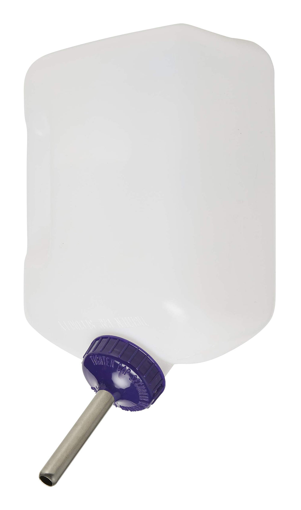 Lixit 304-grade stainless steel tube end with smooth tip protects pets.