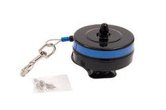 Lixit bracket mount retractable leash on deck for secure outdoor tethering