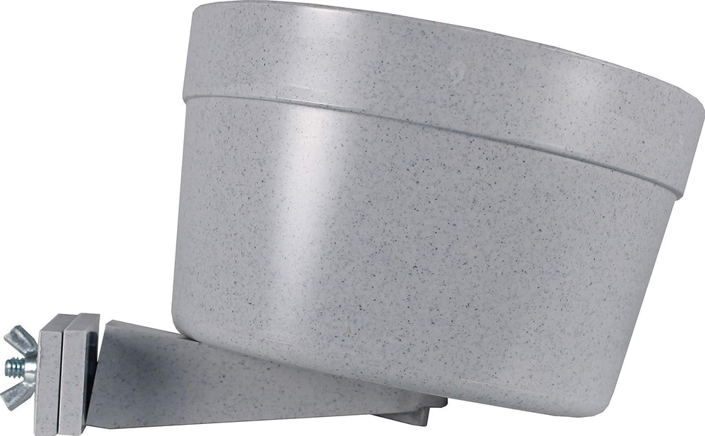 Lixit dog cage bowl hanging design enables flexible mounting and easy access.