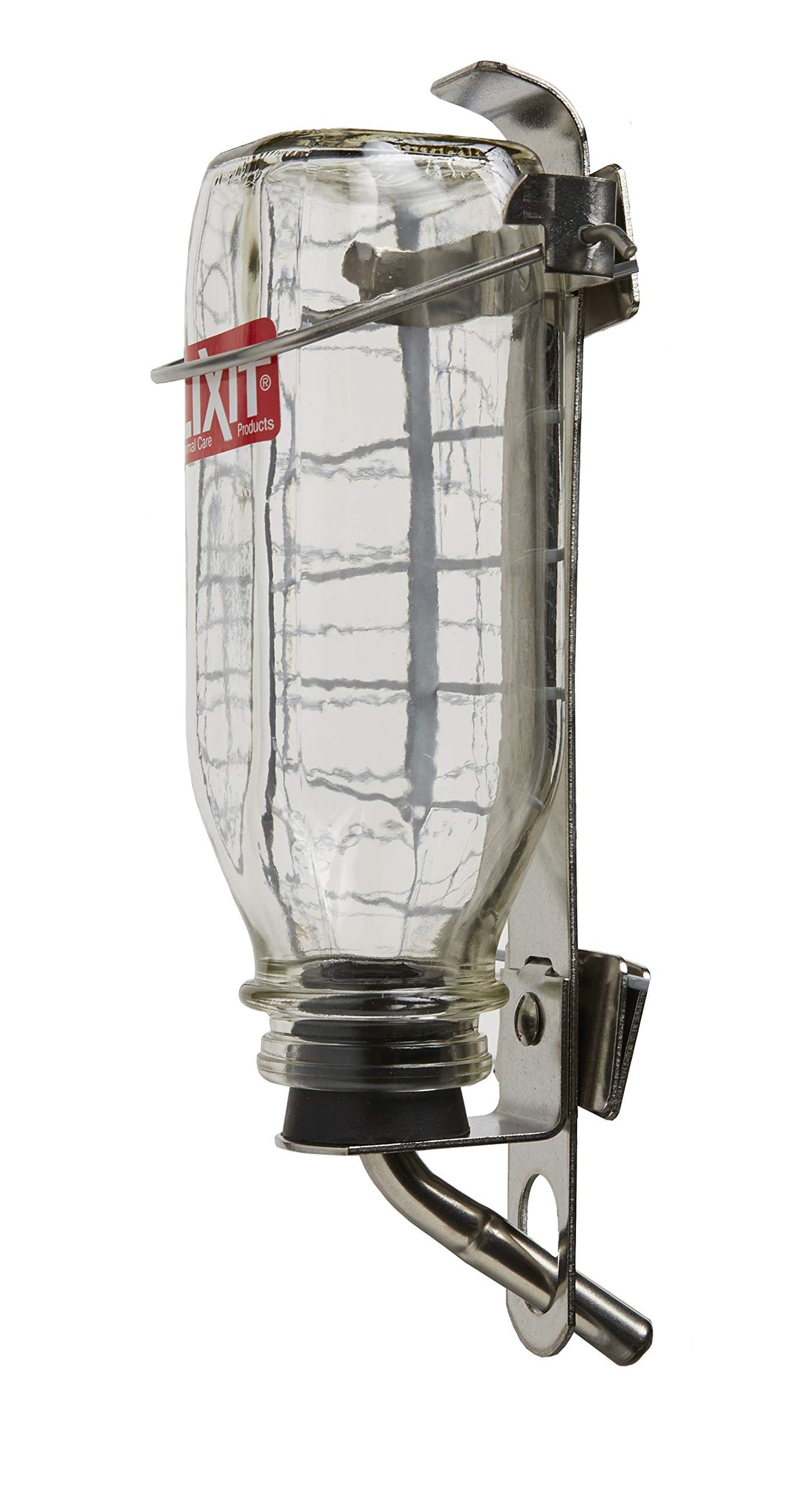 Lixit heavy-duty deluxe glass bottle front view for durable pet hydration