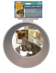 Lixit kennel cage bowl attachment gray for secure feeding on cages.